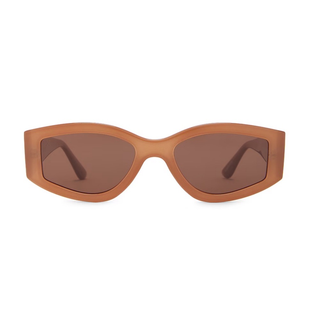 RARE light brown clear rectangle cat eye sunglasses - Picture 2 of 6